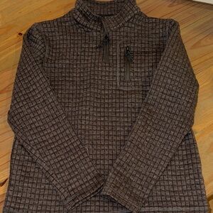 Cozy Kids' Brown Grid Sweater